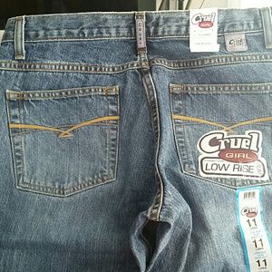 NWT Cruel Girl jeans 11 long low-rise slim bootcut